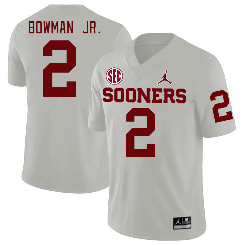 #2 Billy Bowman Jr. Oklahoma Sooners 2024 SEC Conference College Football Jerseys-White